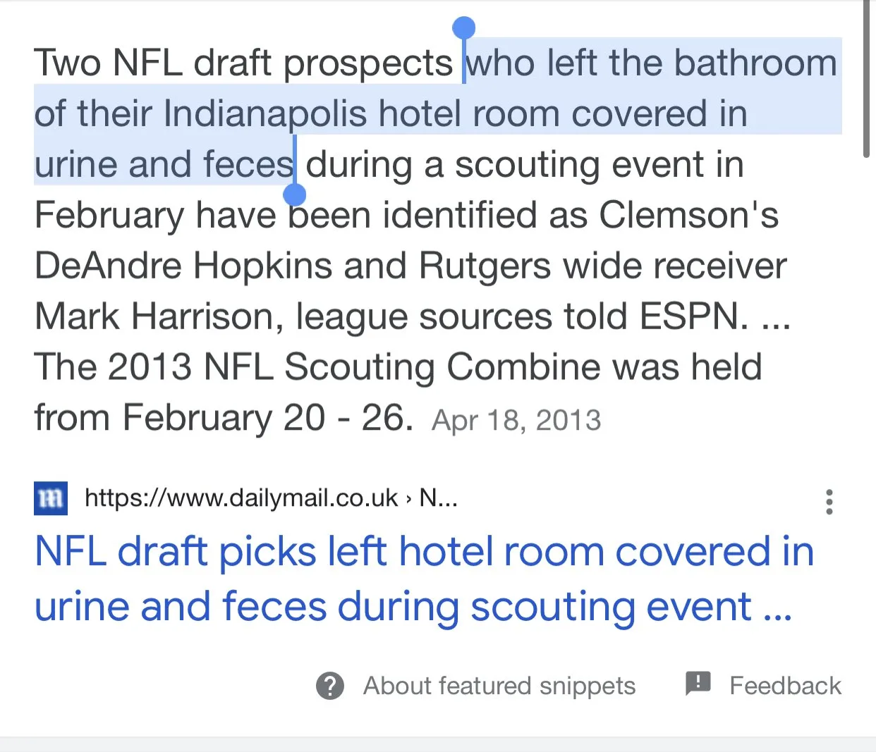 NFL Juice | DeAndre Hopkins Combine Hotel Room: The Incident at the 2013 NFL Combine